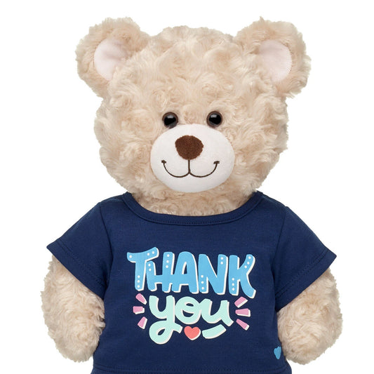 "Thank You" Plush Toy T-Shirt - Navy Blue - US 4722