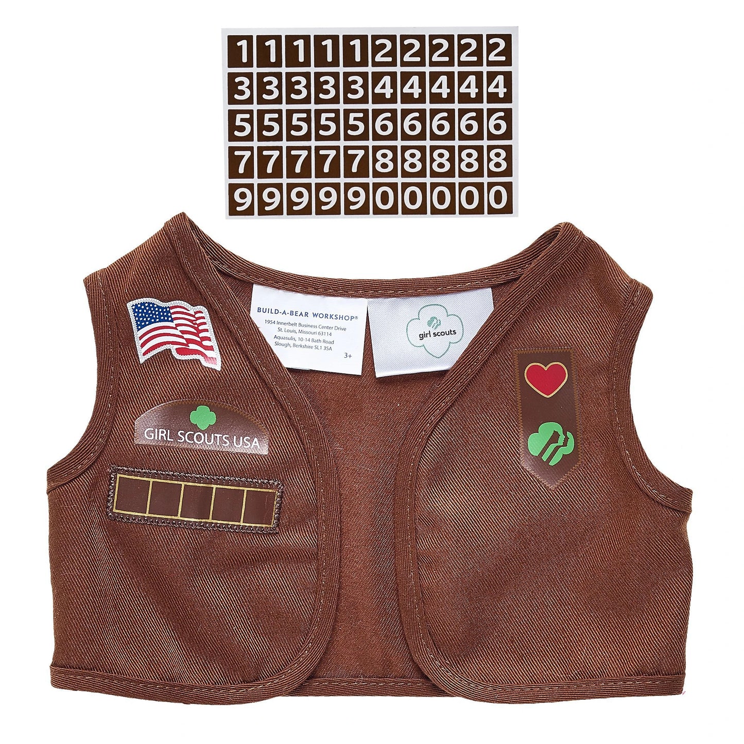 Girl Scout Brownie Uniform Vest for Stuffed Animals | Build-A-Bear® - US 5920