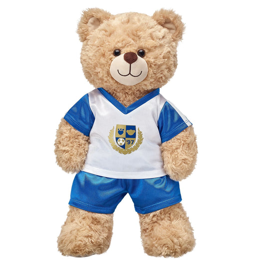 Blue & White Soccer Uniform 2 pc. for Stuffed Animals | Build-A-Bear® - US 9449