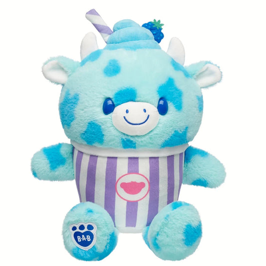 Blue Raspberry Cow Slushie Plushie w/ Carrying Strap | BAB - US 2063