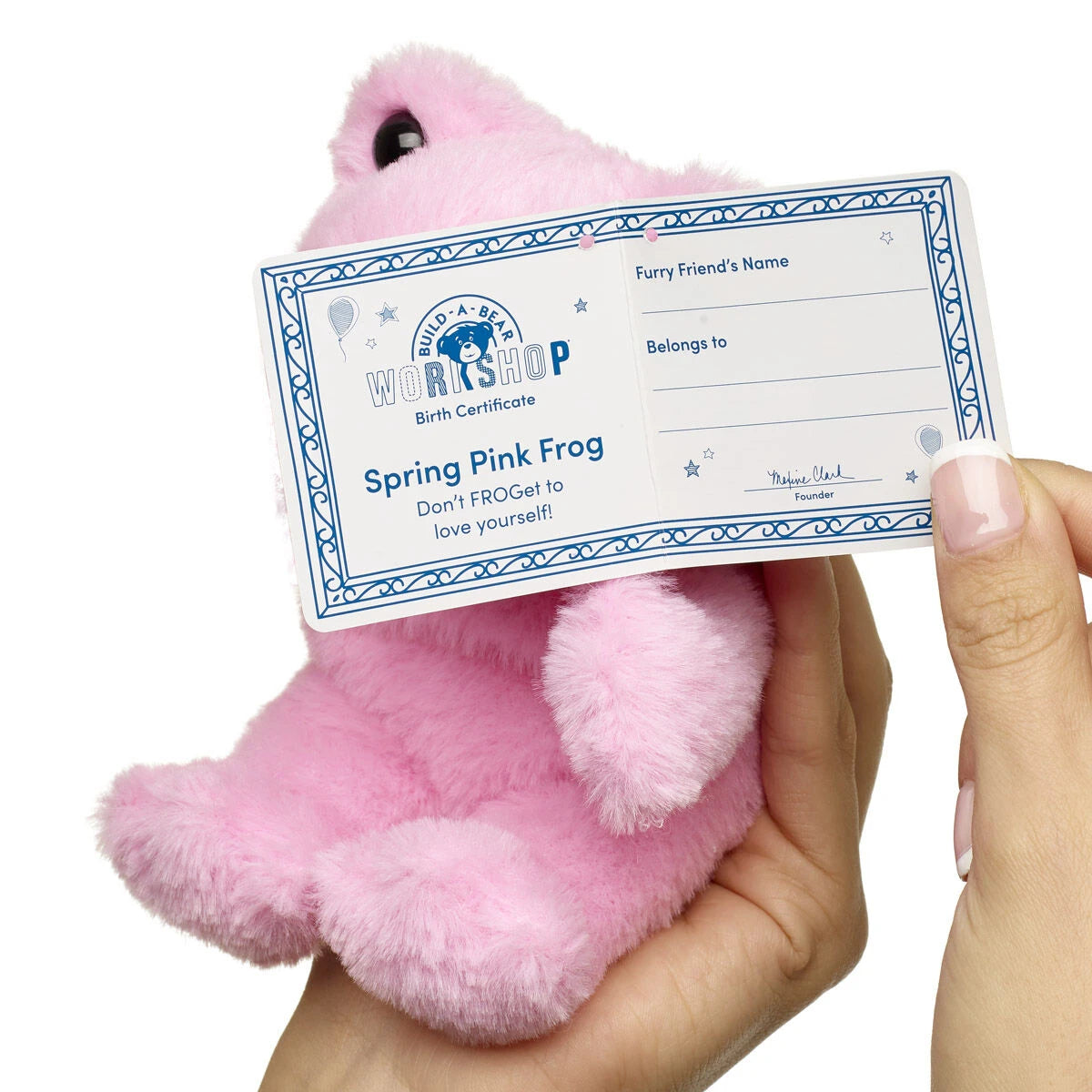 Mini Beans Spring Pink Frog Stuffed Animal | Build-A-Bear® - US 9428