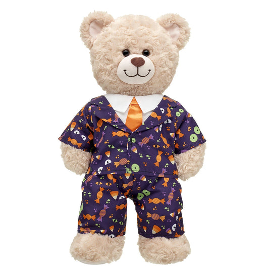 Halloween Suit w/ White Collars & Orange Tie | Build-A-Bear® - US 3674