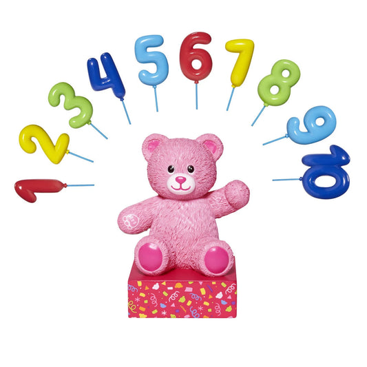 Build-A-Bear® Pink Bear Base with CeleBEARate Balloon Inserts (1-10) - US 8987