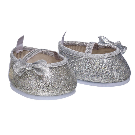Silver Sparkle Bow Flats for Stuffed Animals | Build-A-Bear® - US 2249