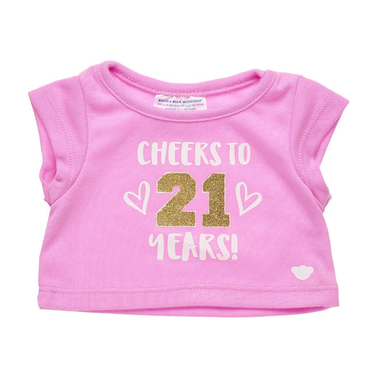 Online Exclusive Cheers to 21 Years T-Shirt | Shop at Build-A-Bear® - US 0494