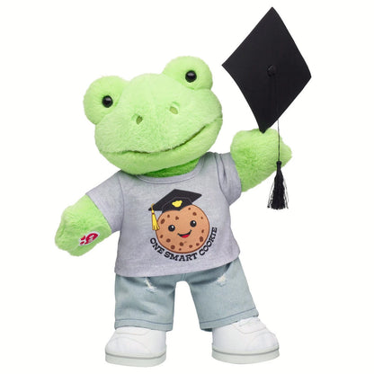 Spring Green Frog Stuffed Animal "One Smart Cookie" Graduation Gift Set | Build-A-Bear - US 3716