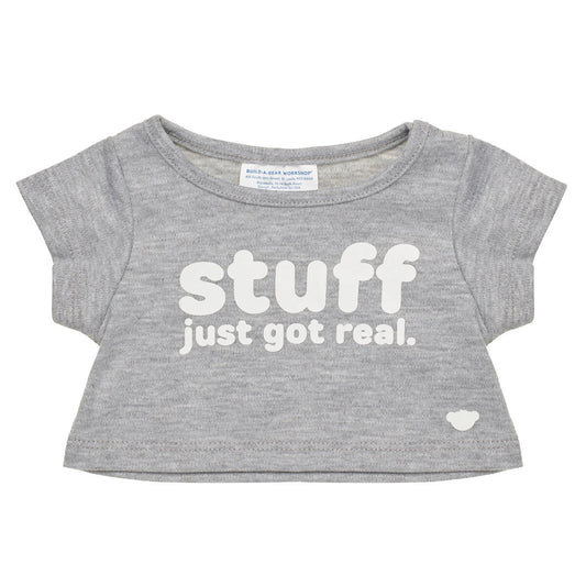 "Stuff Just Got Real" T-Shirt for Plush Toys | Build-A-Bear® - US 6223