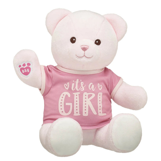 Baby Pink Teddy Bear "It's a Girl" Gift Set | Build-A-Bear® - US 7801