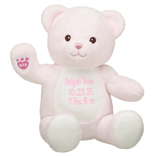 Embroidered Baby Pink Teddy Bear | Build-A-Bear® - US 0822