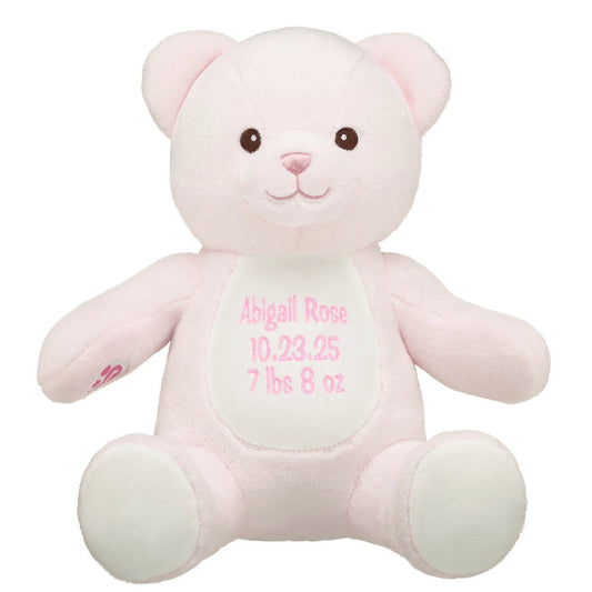 Embroidered Baby Pink Teddy Bear | Build-A-Bear® - US 6249
