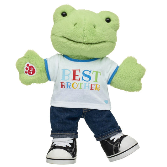 Spring Green Frog Stuffed Animal "Best Brother" Gift Set | Build-A-Bear® - US 7824