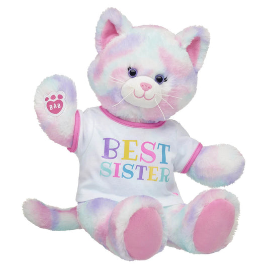 Pastel Swirl Kitty Stuffed Animal "Best Sister" Gift Set | Build-A-Bear® - US 8871