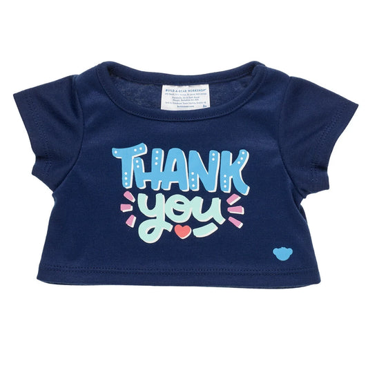 "Thank You" Plush Toy T-Shirt - Navy Blue - US 2810