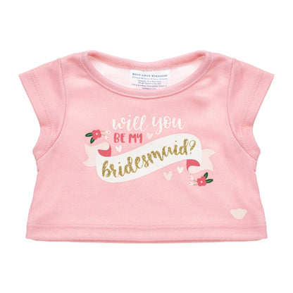 "Will You Be My Bridesmaid?" T-Shirt for Stuffed Animals | Build-A-Bear® - US 2446