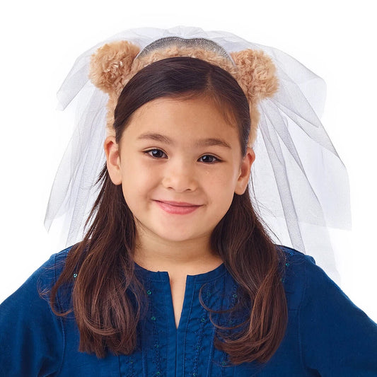 Bear Ears Headband and Veil for Kids - US 1693