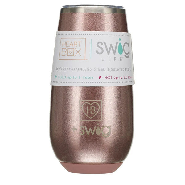 6 oz. HeartBox x Swig Life Stemless Flute | Build-A-Bear® - US 1307