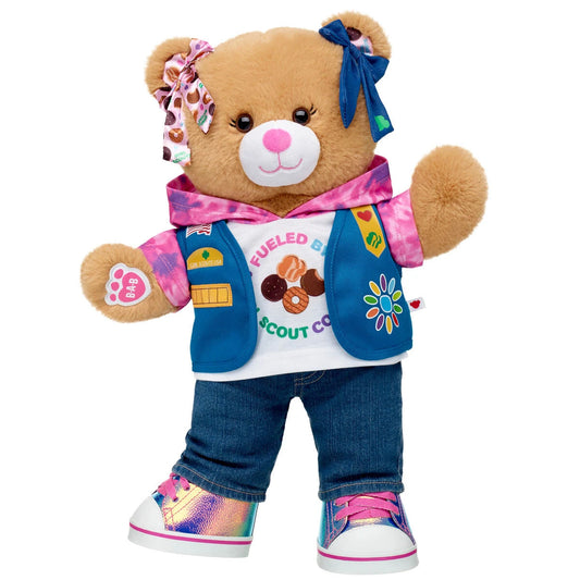 Girl Scout Cookie Teddy Bear Daisy Gift Set w/ Bows | BAB - US 3578