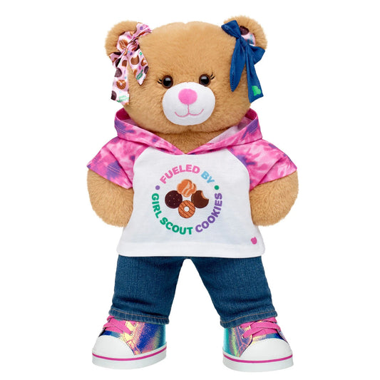 Girl Scout Cookie Teddy Bear Hoodie Gift Set w/ Bows | BAB - US 1785