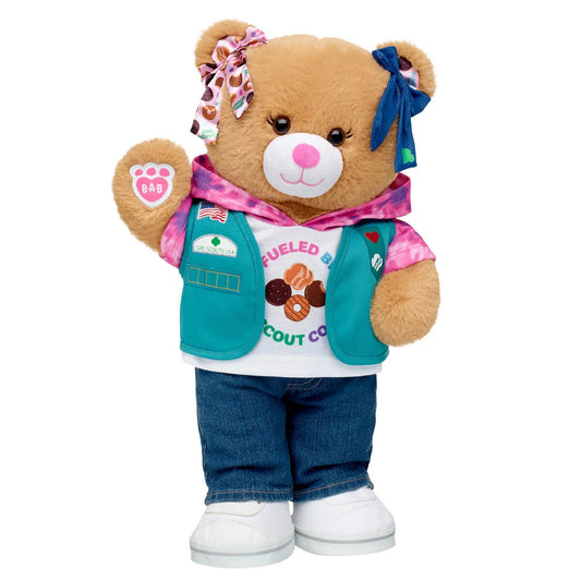 Girl Scout Cookie Teddy Bear Junior Gift Set w/ Bows | BAB - US 4302