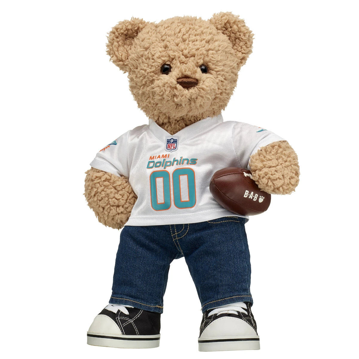 Miami Dolphins Timeless Teddy Bear Football Gift Set - US 8006