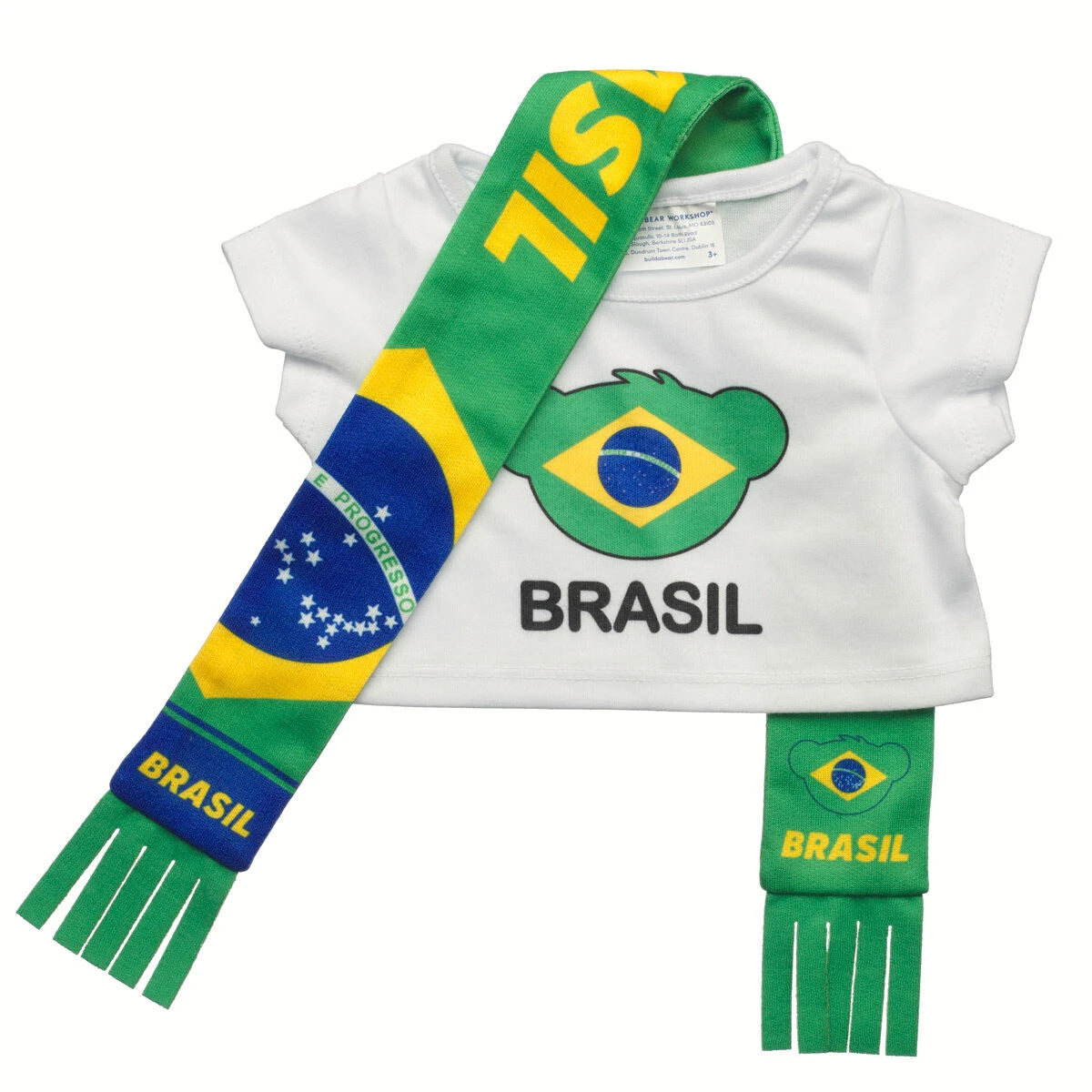 Brazil Scarf &amp; T-Shirt Set | Build-A-Bear - US 7969