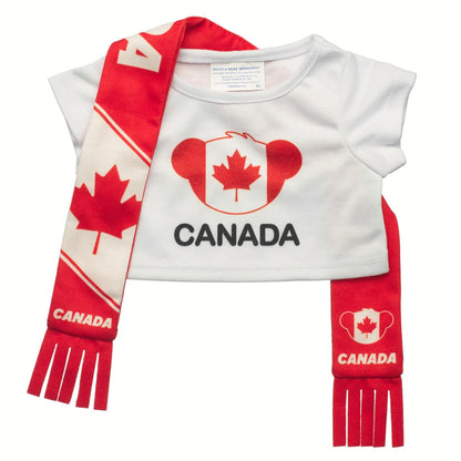 Canada Scarf &amp; T-Shirt Set | Build-A-Bear - US 8558