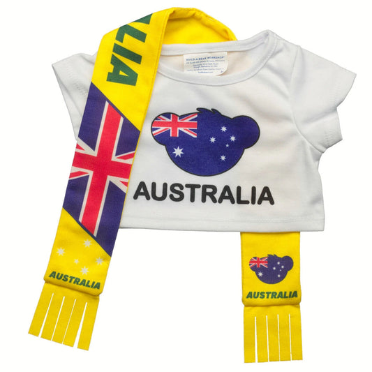 Australia Scarf &amp; T-Shirt Set | Build-A-Bear - US 3818