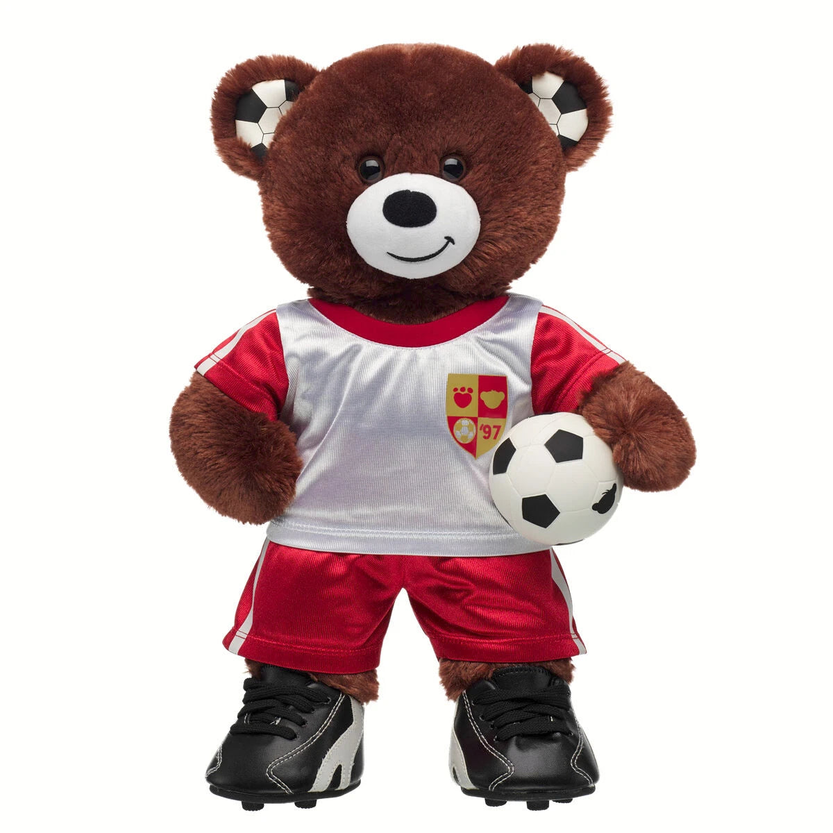 Let's Goal Bear Red Soccer Uniform Gift Set | Build-A-Bear - US 4860