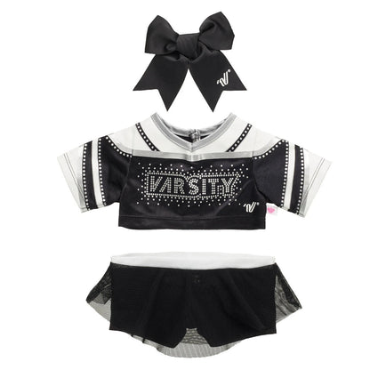 Pink Cuddles Teddy Bear All-Star Black Cheer Uniform Set | Build-A-Bear® - US 9139