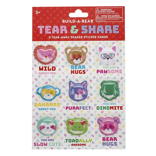 Valentine's Day Tear &amp; Share Sticker Set | Build-A-Bear® - US 4282
