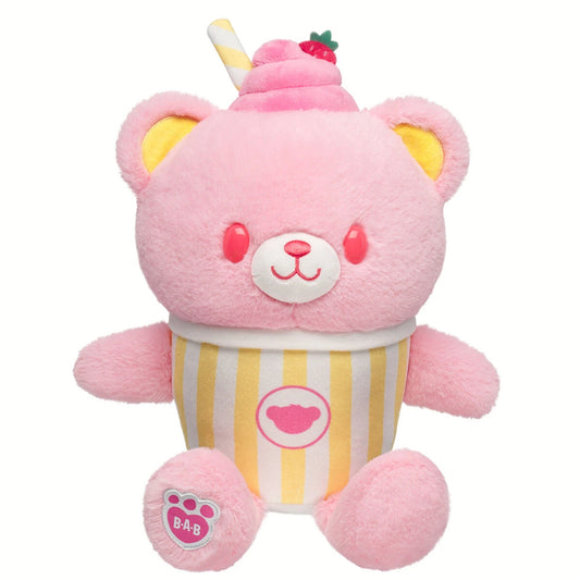 Strawberry Lemonade Bear Slushie Plushie  w/ Lei | BAB - US 0339