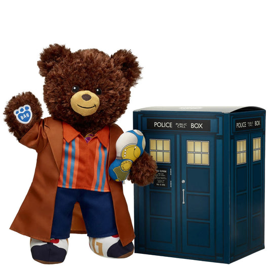 Doctor Who Teddy Bear Fifteenth Doctor Gift Set with TARDIS Gift Box | Build-A-Bear® - US 5585