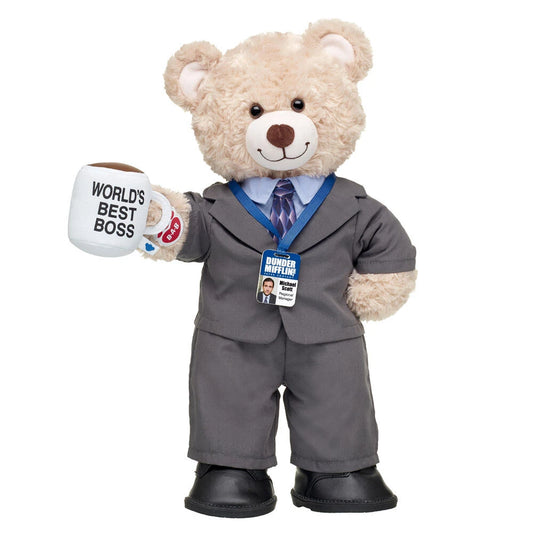 Happy Hugs Teddy Bear with The Office Michael Scott Costume Gift Set | Build-A-Bear® - US 4890