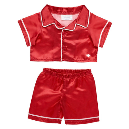 Timeless Teddy Bear Red Satin Pajama Gift Set| Build-A-Bear® - US 3277