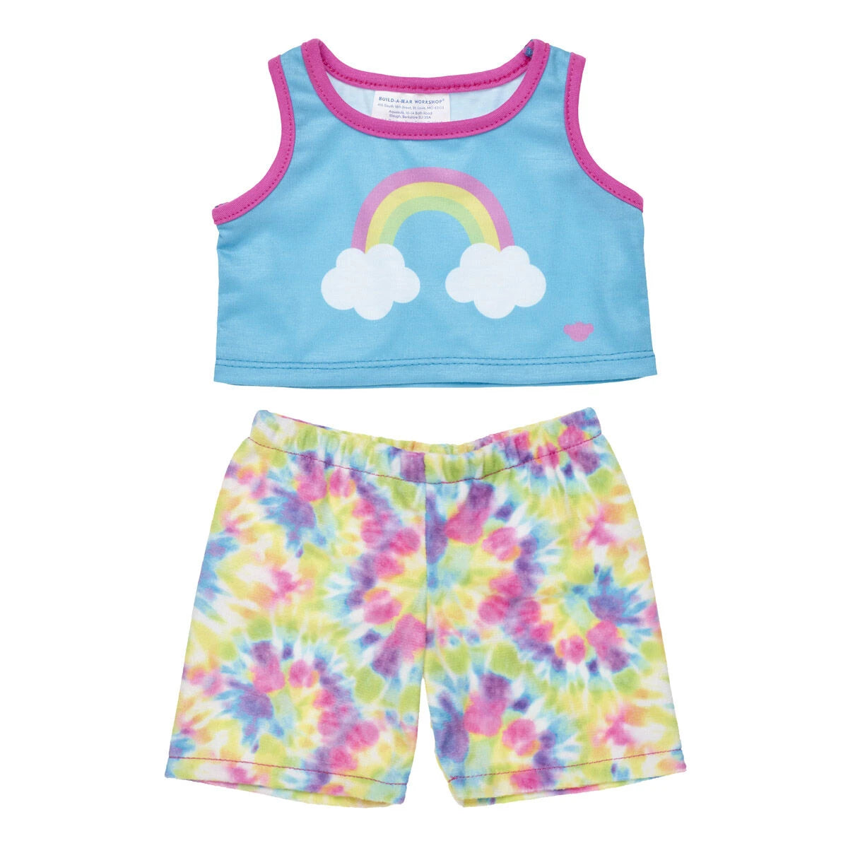 Pink Cuddles Teddy Bear Rainbow PJs Gift | Build-A-Bear - US 7694