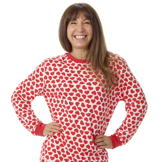 Build-A-Bear Pajama Shop™ Red Hearts PJ Top - Adult - US 8191