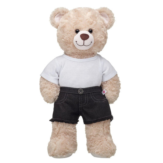 Black Denim Frayed Shorts for Stuffed Animals | Build-A-Bear® - US 1110