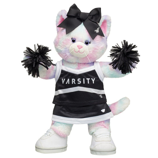 Online-Only Pastel Swirl Kitty Black Cheer Uniform Set | Build-A-Bear® - US 2411