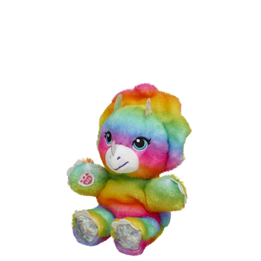 Mini Beans Rainbow Triceratops Plush Toy | Build-A-Bear® - US 7476