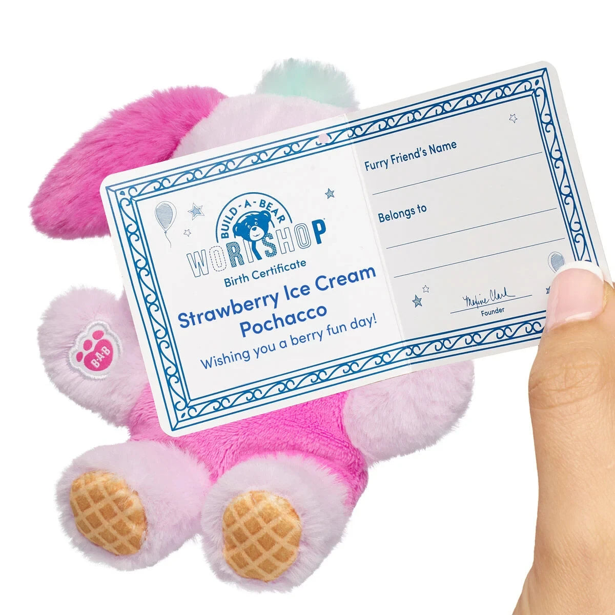 Build-A-Bear Mini Beans Strawberry Ice Ice Cream Pochacco | Build-A-Bear - US 9737