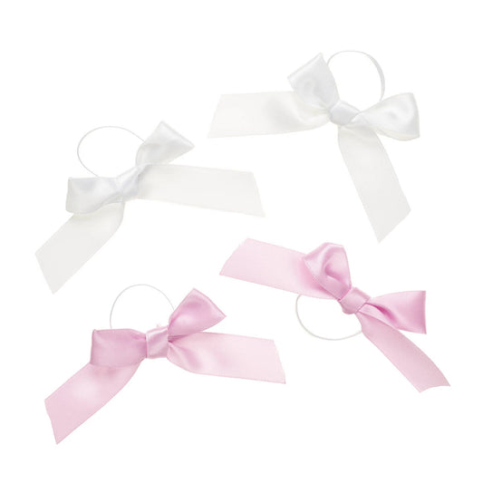 Pink &amp; White Ribbon Bows 4 pc for Plush Toys | Build-A-Bear® - US 4407