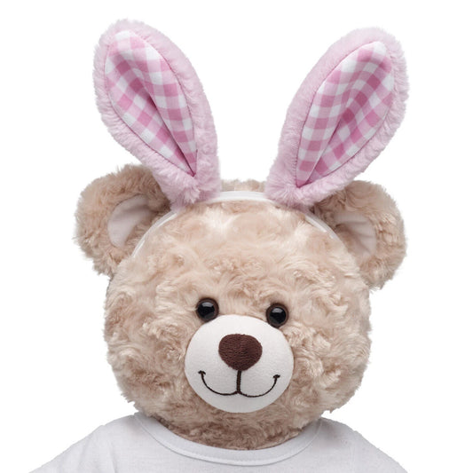 Pink Gingham Bunny Ears Headband | Build-A-Bear - US 7899